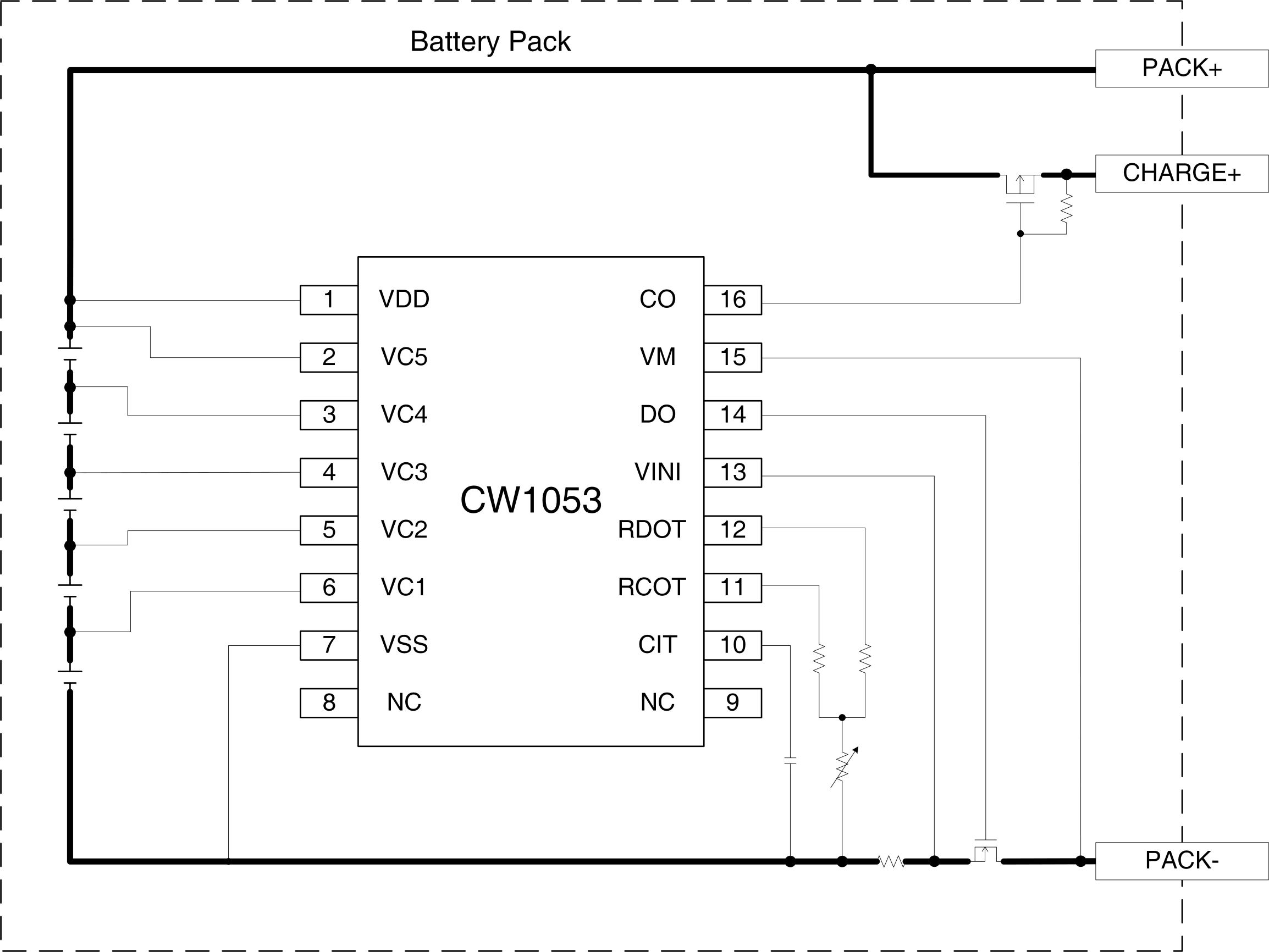 CW1053 5串保护IC